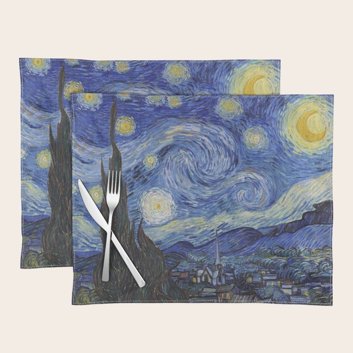 The Starry Night by Vincent van Gogh Placemat Gallery Image 1