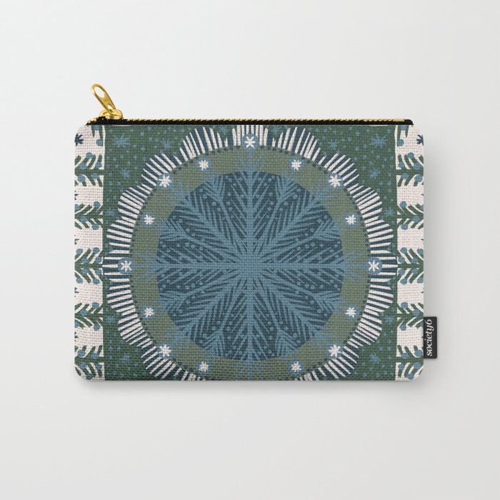 Christmas Symmetric Pattern #3 Carry All Pouch Gallery Image 1