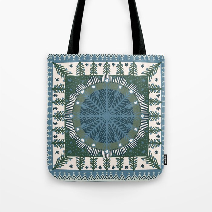 Christmas Symmetric Pattern #3 Tote Bag Gallery Image 1