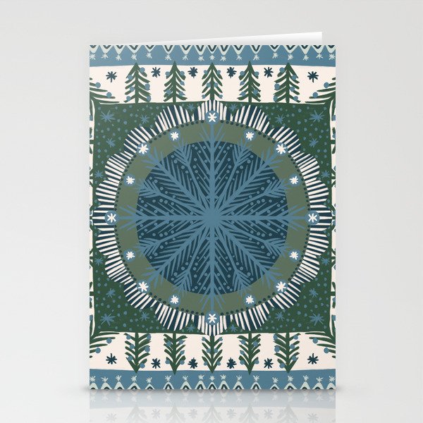 Christmas Symmetric Pattern #3 Stationery Card Gallery Image 1