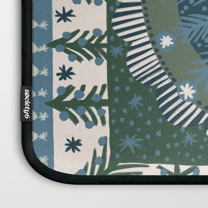 Christmas Symmetric Pattern #3 Laptop Sleeve Gallery Image 3