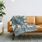 Christmas Symmetric Pattern #3 Throw Blanket Gallery Image 1