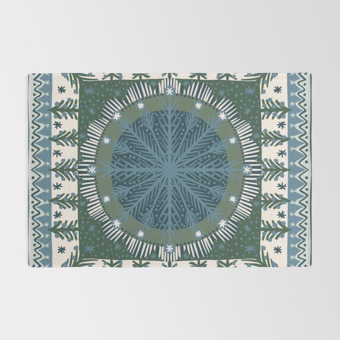 Christmas Symmetric Pattern #3 Rug Gallery Image 2