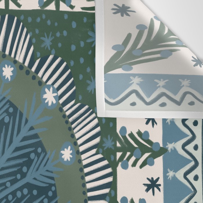 Christmas Symmetric Pattern #3 Wall Tapestry Gallery Image 3