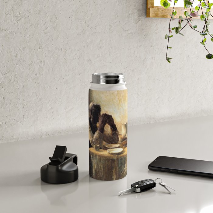 African American Masterpiece 'The Thankful Poor' by Henry Ossawa Tanner Water Bottle Gallery Image 4
