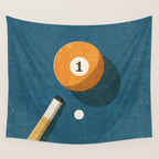 BILLIARDS / Ball 1 Wall Tapestry Gallery Image 4