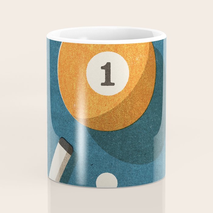 BILLIARDS / Ball 1 Coffee Mug Gallery Image 4