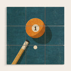 BILLIARDS / Ball 1 Wood Wall Art Gallery Image 1