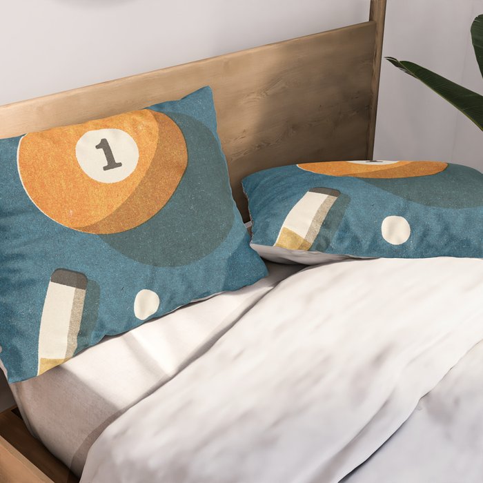 BILLIARDS / Ball 1 Pillow Sham Gallery Image 2