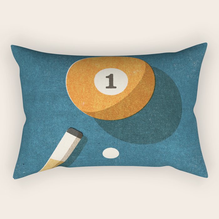 BILLIARDS / Ball 1 Rectangular Pillow Gallery Image 1