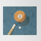 BILLIARDS / Ball 1 Throw Blanket Gallery Image 2