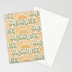 Sunshine - gold and green Stationery Card Gallery Image 2
