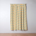 Sunshine - gold and green Window Curtain Gallery Image 3