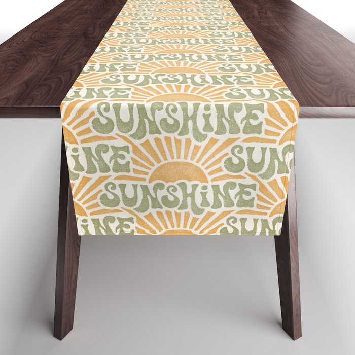 Sunshine - gold and green Table Runner Gallery Image 1