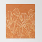 Modern Garden in Orange Throw Blanket Gallery Image 2