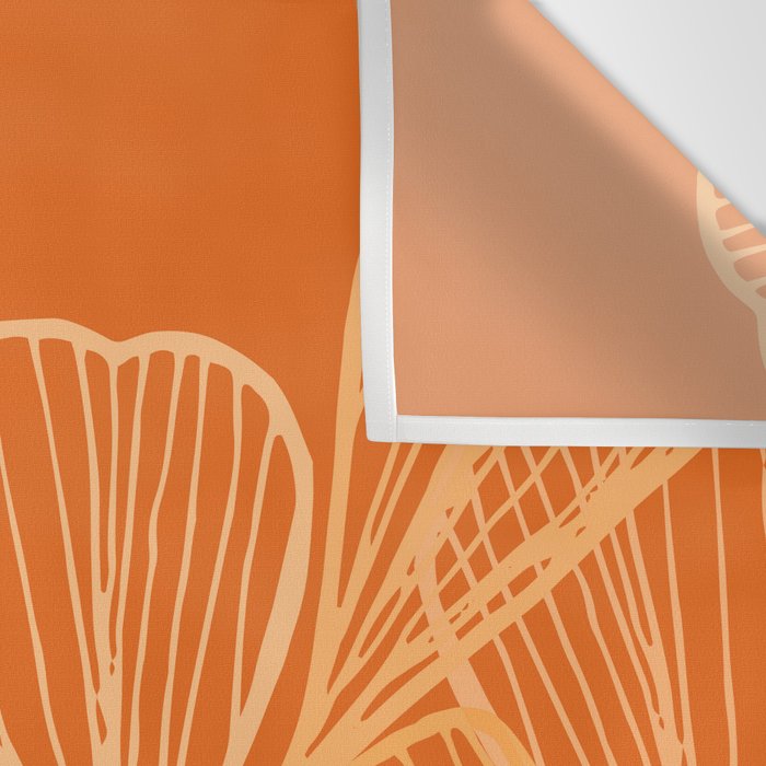 Modern Garden in Orange Wall Tapestry Gallery Image 3