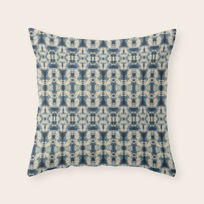 Elegant Shibori Throw Pillow Gallery Image 1