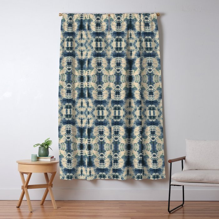 Elegant Shibori Window Curtain Gallery Image 1