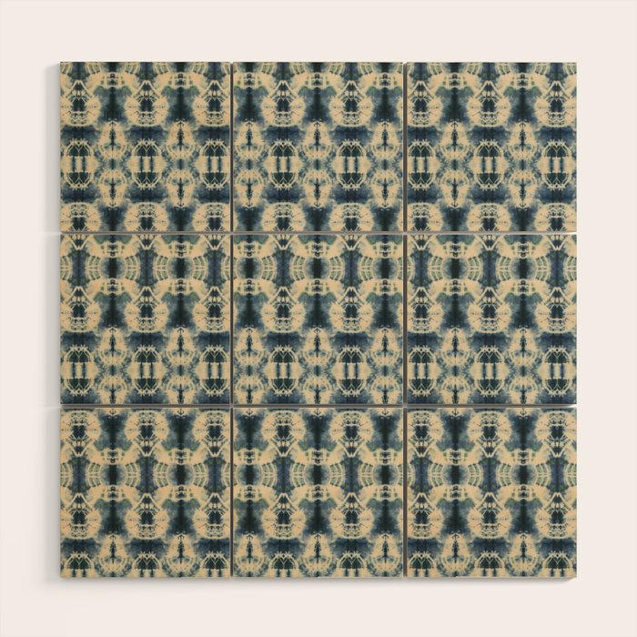 Elegant Shibori Wood Wall Art Gallery Image 1