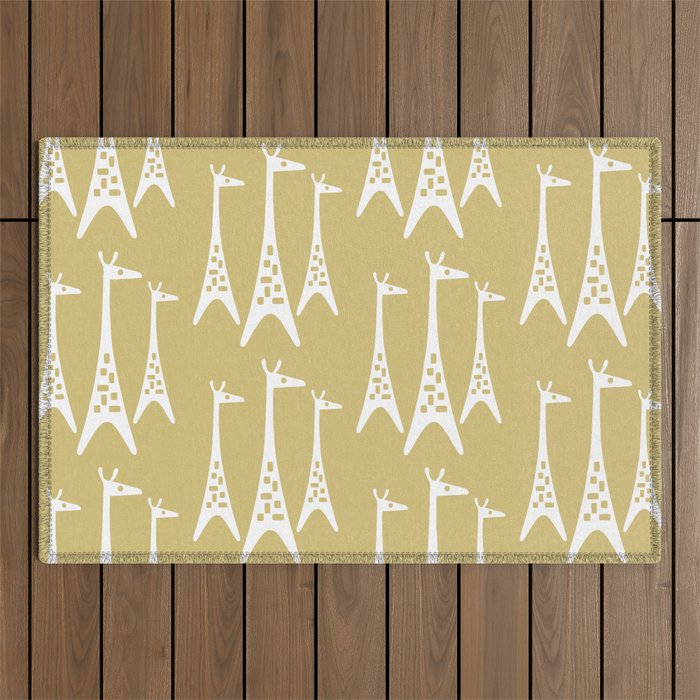 Mid Century Modern Giraffe Pattern 827 Outdoor Rug Gallery Image 1