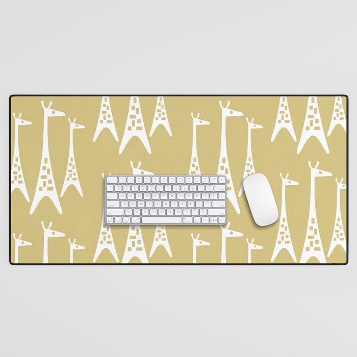 Mid Century Modern Giraffe Pattern 827 Desk Mat Gallery Image 1