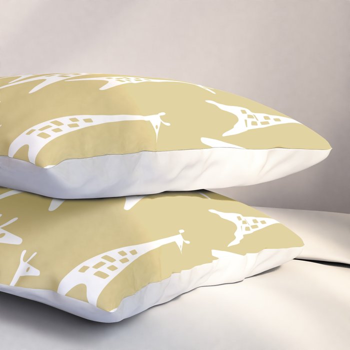 Mid Century Modern Giraffe Pattern 827 Pillow Sham Gallery Image 3