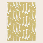 Mid Century Modern Giraffe Pattern 827 Poster Gallery Image 4