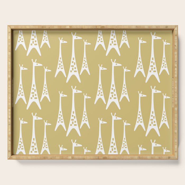 Mid Century Modern Giraffe Pattern 827 Serving Tray Gallery Image 1