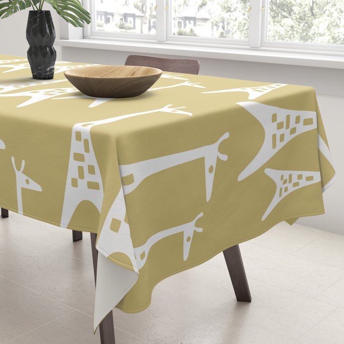 Mid Century Modern Giraffe Pattern 827 Tablecloth Gallery Image 3