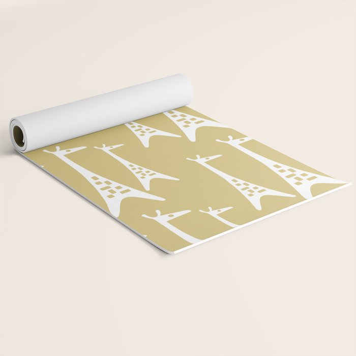 Mid Century Modern Giraffe Pattern 827 Yoga Mat Gallery Image 2