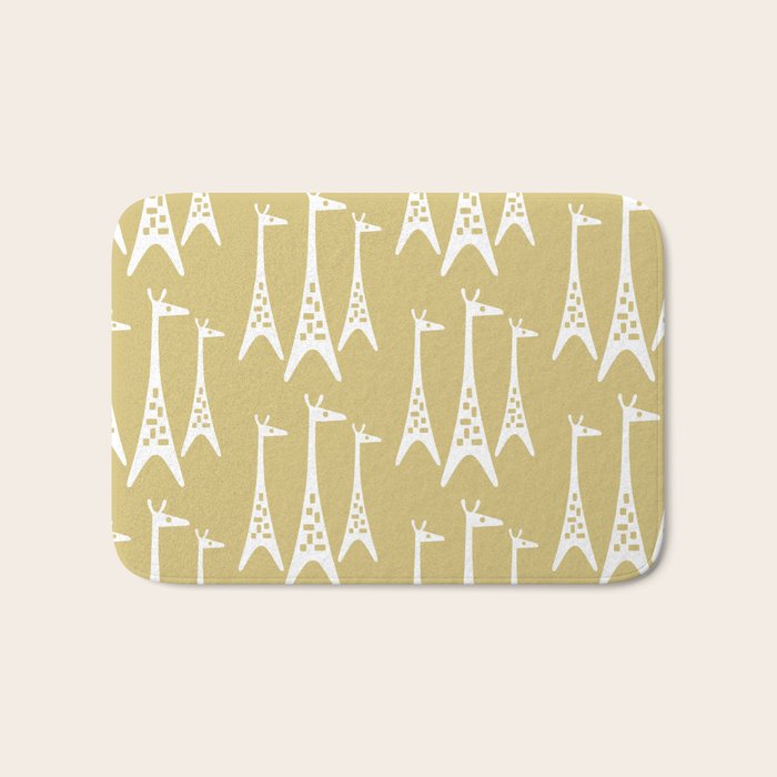 Mid Century Modern Giraffe Pattern 827 Bath Mat Gallery Image 1