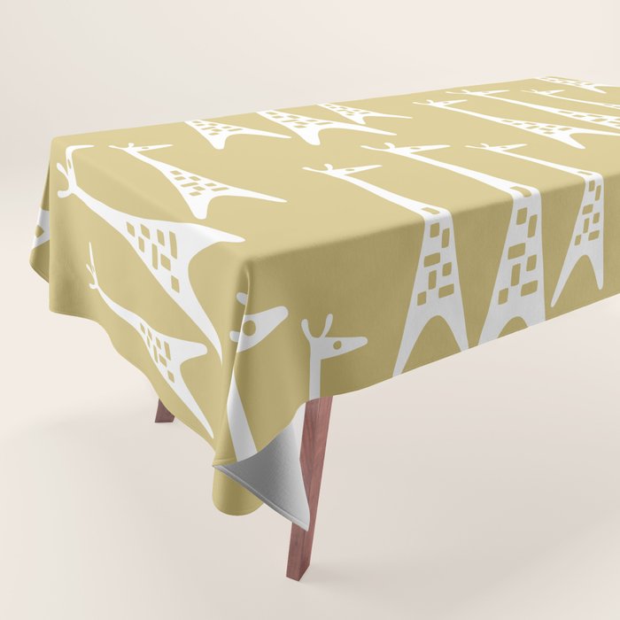 Mid Century Modern Giraffe Pattern 827 Tablecloth Gallery Image 1