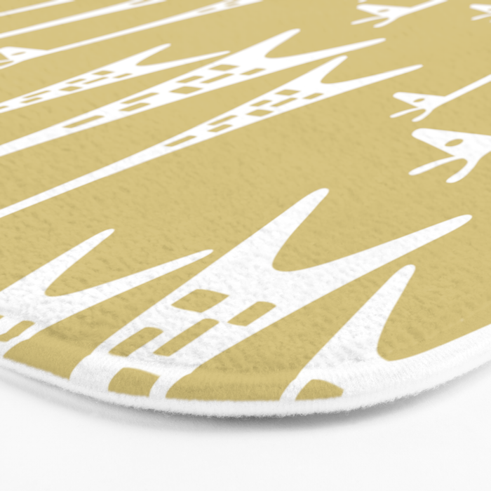 Mid Century Modern Giraffe Pattern 827 Bath Mat Gallery Image 3