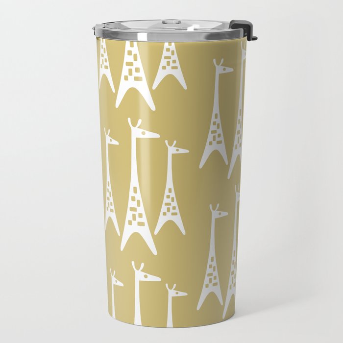 Mid Century Modern Giraffe Pattern 827 Travel Mug Gallery Image 2