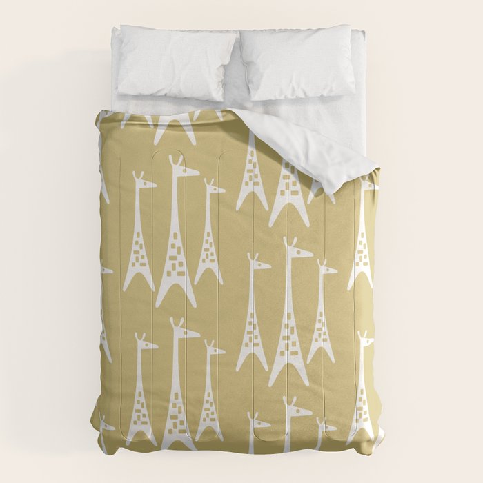 Mid Century Modern Giraffe Pattern 827 Comforter Gallery Image 1