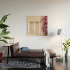 Pretty Window - Bougainvillea Flowers - Minimalist Portugal Travel Photography By Ingrid Beddoes Wood Wall Art Gallery Image 2