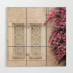 Pretty Window - Bougainvillea Flowers - Minimalist Portugal Travel Photography By Ingrid Beddoes Wood Wall Art Gallery Image 1