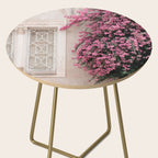 Pretty Window - Bougainvillea Flowers - Minimalist Portugal Travel Photography By Ingrid Beddoes Side Table Gallery Image 2