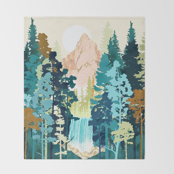 Forest Falls Throw Blanket Gallery Image 2