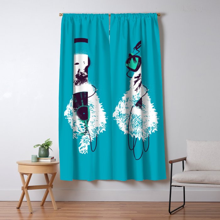 Record Bear Window Curtain Gallery Image 1