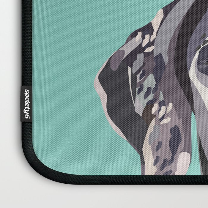 Great Dane pet portrait art print and dog gifts Laptop Sleeve Gallery Image 3