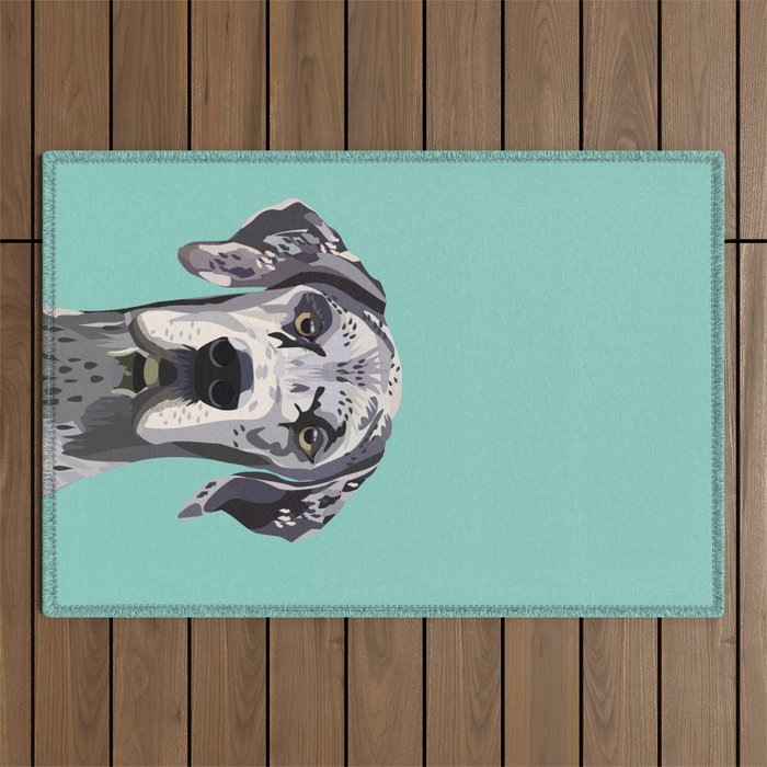 Great Dane pet portrait art print and dog gifts Outdoor Rug Gallery Image 1