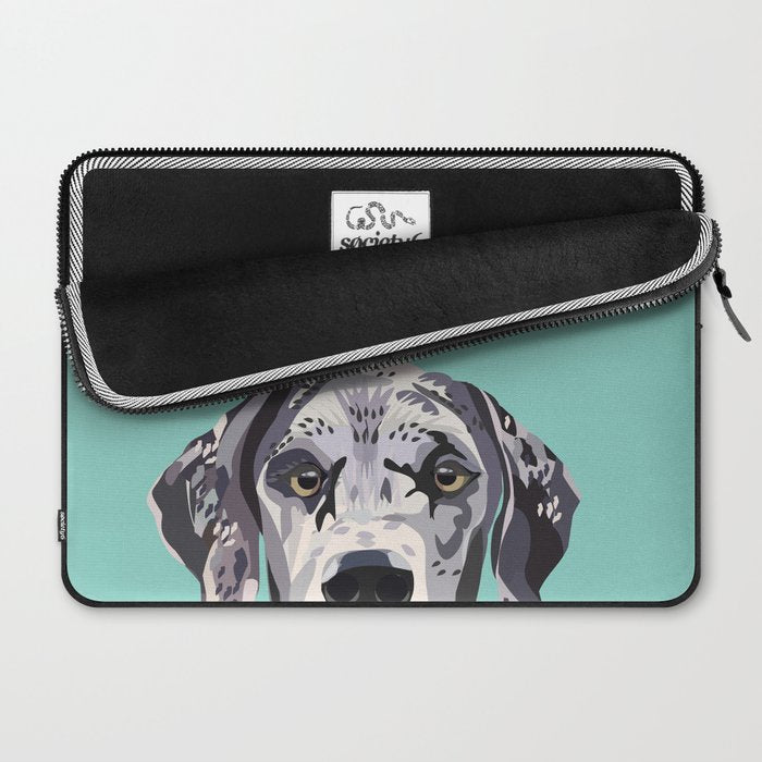Great Dane pet portrait art print and dog gifts Laptop Sleeve Gallery Image 2