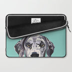 Great Dane pet portrait art print and dog gifts Laptop Sleeve Gallery Image 2