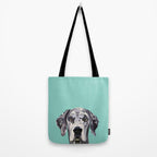 Great Dane pet portrait art print and dog gifts Tote Bag Gallery Image 2