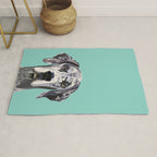 Great Dane pet portrait art print and dog gifts Rug Gallery Image 1