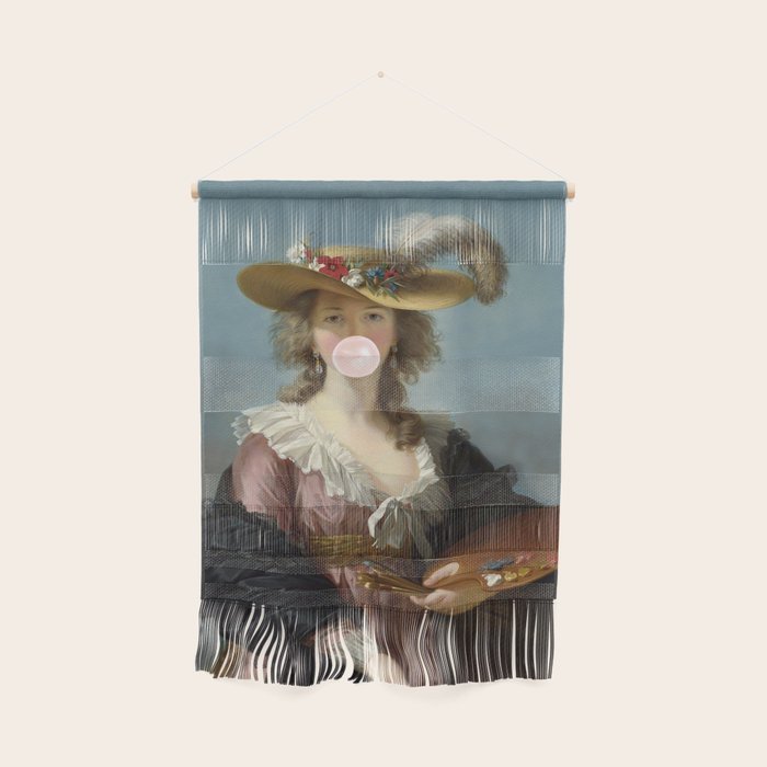 Bubble Gum Diva in a Straw Hat Wall Hanging Gallery Image 1