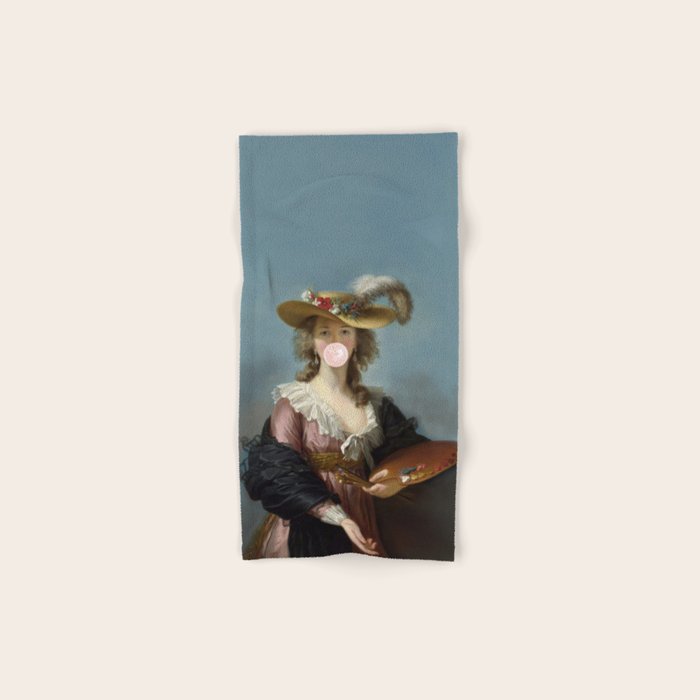 Bubble Gum Diva in a Straw Hat Bath Towel Gallery Image 1