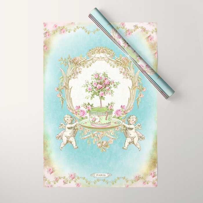 French Baroque Patisserie Tea Wrapping Paper Gallery Image 1