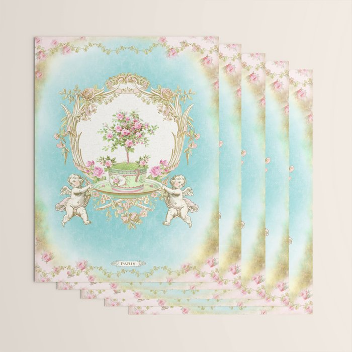 French Baroque Patisserie Tea Wrapping Paper Gallery Image 3